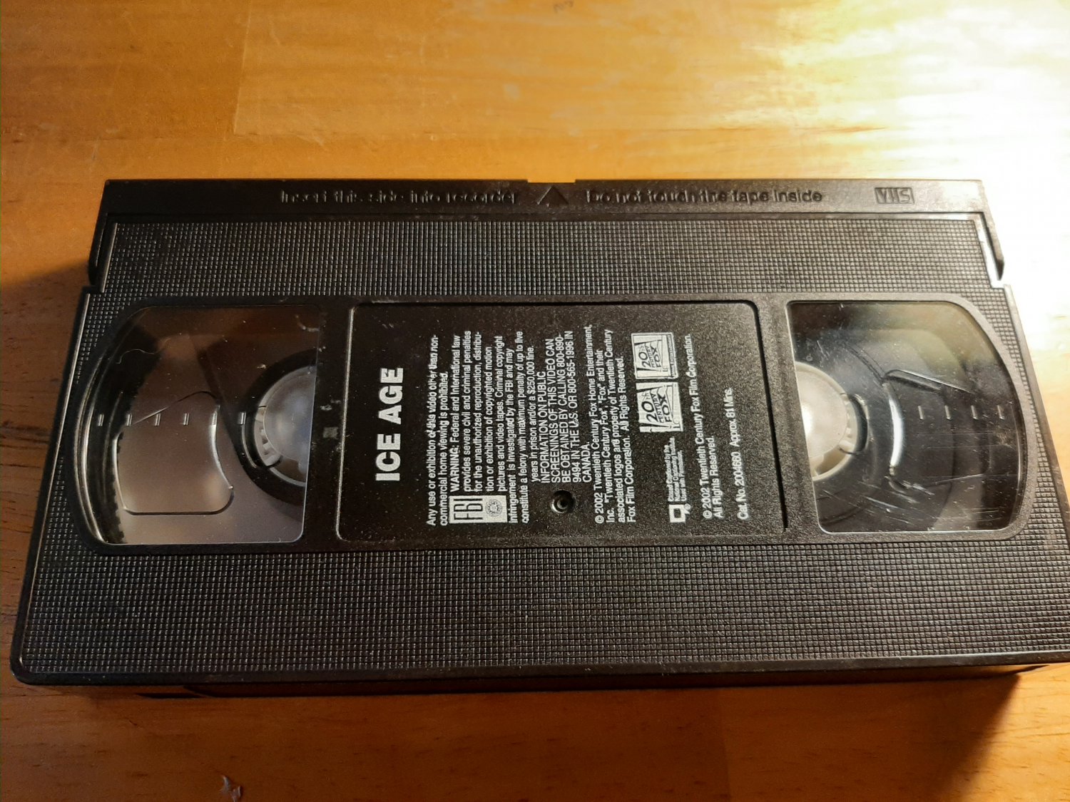 Ice Age 2002 VHS Tape 20th Century Fox SKU 7763X372708