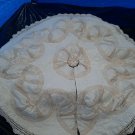Quilted Christmas Tree Skirt Crochet Hand Made 48" - 4' Diameter