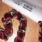 FREE SHIPPING NEW Pave Chain Woven Velvet Ribbon Statement Necklace Chunky NWT