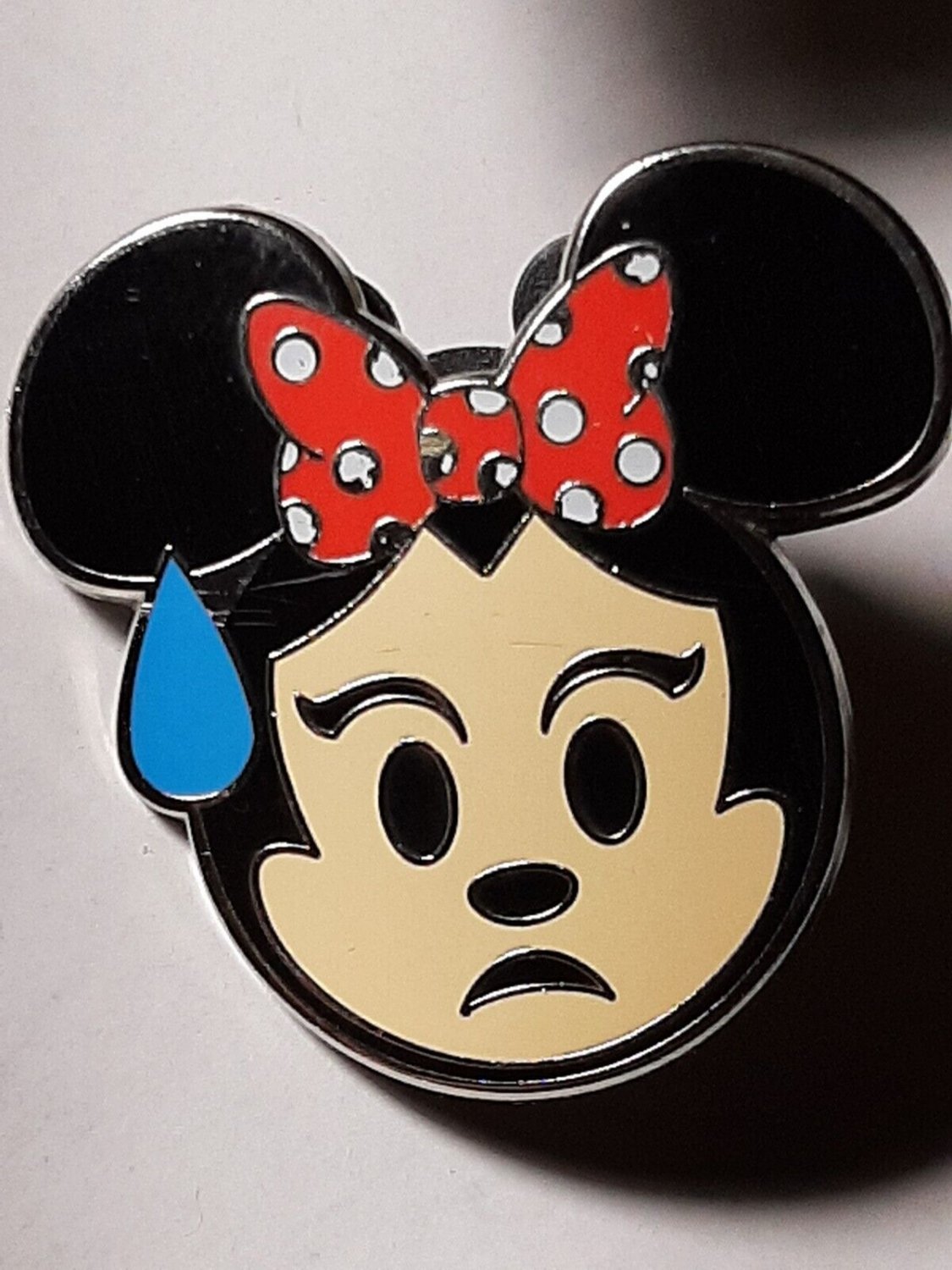Minnie Mouse Nervous Emoji Blitz Booster Nervous Sweating Disney Pin 122171