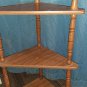 32" Vintage Corner Book Shelf 3 Tier Plant Fern Stand Mid Century MCM