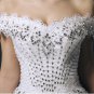 Brand New dazzling crystal moonstone beads Gown Style Wedding dress