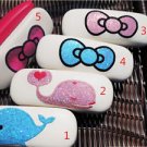 Bling colorful bowknot & cute whale eyeglass box for kid & adult gift pen box