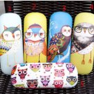 Christmas Cute Owl Durable Glasses Box Tin Organizer Kid Gift Boys &Girls gift