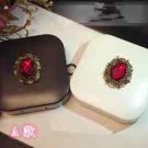 Vintage  Eye Contact Lens Case cool travel care kit  luxury storage mini box 2pc