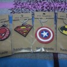 Hot Spider man Bat man  Super man PVC rubber  Keychain 4pcs/set Pendants