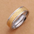 2 Tone gold plated Tire Ring