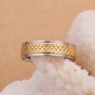 2 Tone gold plated Tire Ring