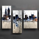 Handmade high quality abstract oil painting on canvas:cityscape