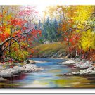 Handmade  wall art deco impressionism landscape oil painting on canvas