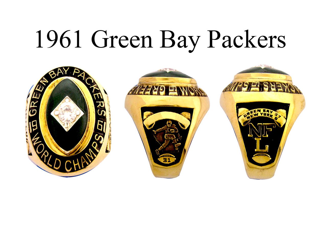 1961 Green Bay Packers NFL Championship Ring - www.championshipringclub.com