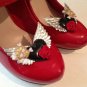 Tattoo ShOe ClipS 4 shoes Heart Skull Black Gold Pinup Burlesque Seriously Sassy