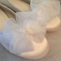 Communion Shoes Clips White Bows that clip to Your Shoes Satin Pearl and Organza