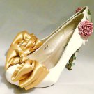 Ivory Satin Bridal Shoes Belle Disney Beauty And The Beast Size 4 5 6 7 8