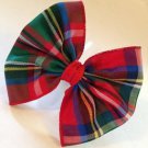 Stewart Tartan Bow Ring Statement Ring Satin Ribbon Red