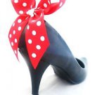 Minnie Mouse Fancy Dress For Shoes shoe clips Red White Polkadot Bow Clips PaiR