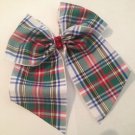 Tartan Hair Bow Large Bow Red Glitter Royal Stewart Dress Tartan Girl to Adult