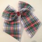 Tartan Hair Bow Large Bow Red Glitter Royal Stewart Dress Tartan Girl to Adult