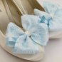 Ivory Shoe Clips 4 Shoes Something Blue Dorothy Satin Bows 4 Bridal Shoes