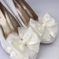 Ivory Satin Shoes Wedding Bridal Occasion Forma Bows Dita Vintage Style Court