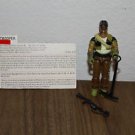 Vintage 1985 GI Joe Alpine W/ Grappling gun, Pick Ax and Backpack & File Card