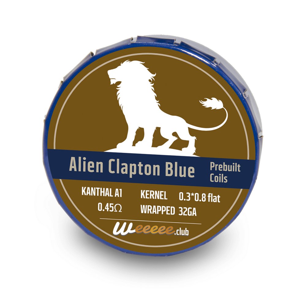 20x Pre Built Coils Alien Clapton Blue Label Ready preMade by Heating Wire Kanthal A1 for RDA RTA