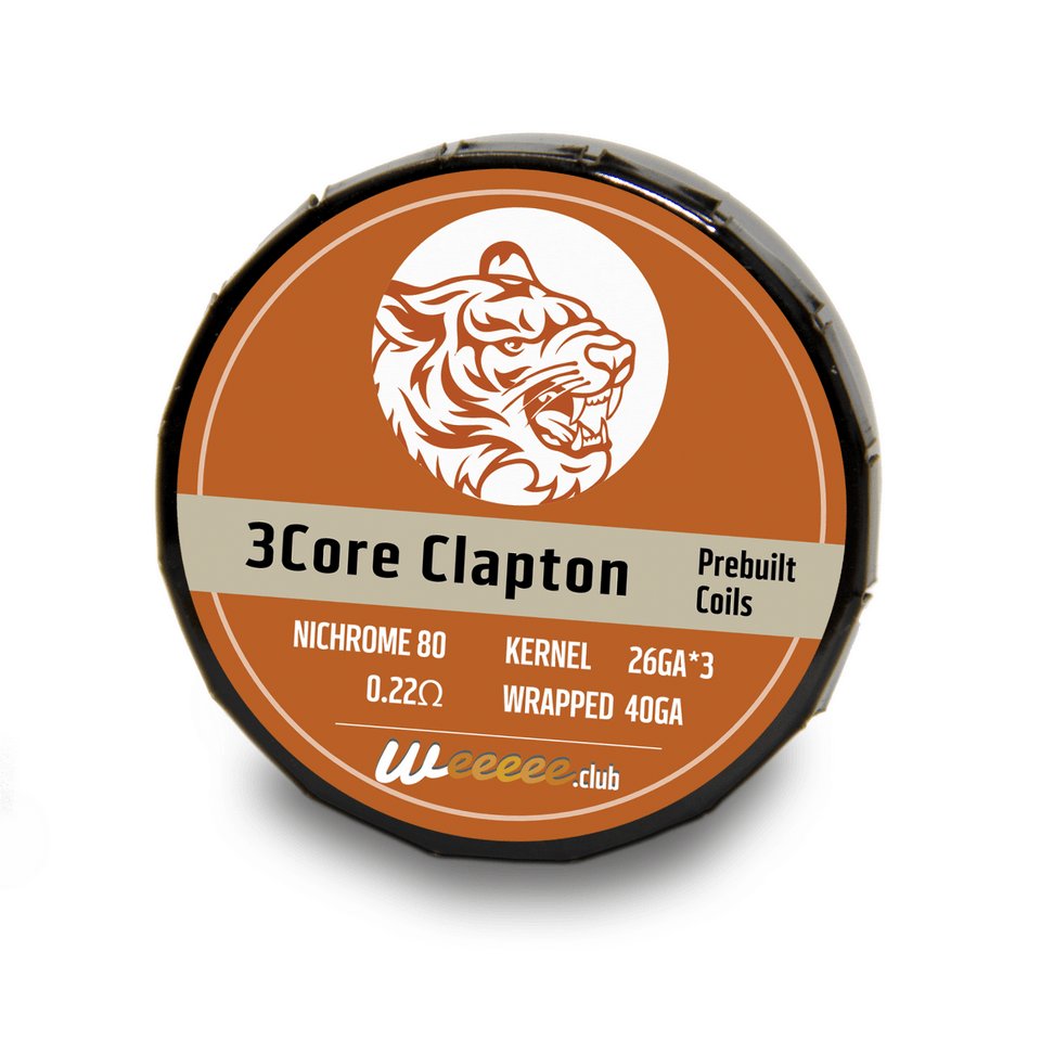 20x Pre Built Coils 3Core Clapton Ready preMade by Nichrome 80 NI80 Heating Wirefor RDA RTA 0.22Ω