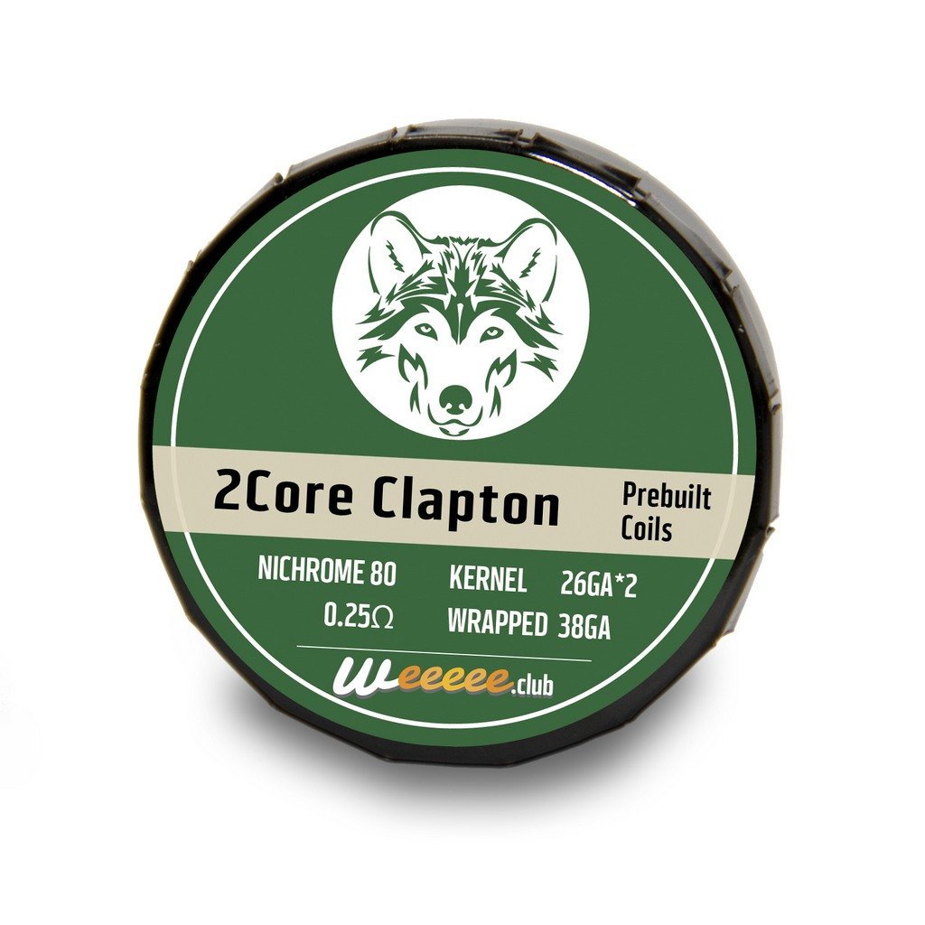 20x Pre Built Coils 2Core Clapton Ready preMade by Nichrome 80 NI80 Heating Wirefor RDA RTA 0.25Ω