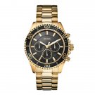 BRAND NEW GUESS W0170G2 TREND CHASER GOLD TONE BLACK DIAL CHRONO WOMEN'S WATCH