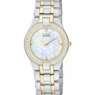 BRAND NEW CITIZEN EG3154-51D STILETTO GLITZ MOP DIAL GOLD/SILVER WOMEN'S WATCH