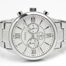 BRAND NEW FOSSIL BQ1124 CASUAL SILVER TONE CHRONOGRAPH STEEL MEN'S WATCH