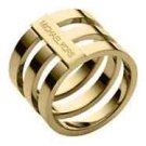 BRAND NEW MICHAEL KORS MKJ4053710 MKJ4053 THREE BAR GOLD TONE RING
