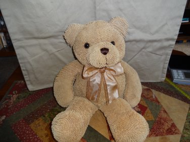 Stephan Baby Nubby 17" Teddy Bear Tan nubs chenille sensory plush lovey