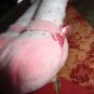 Prestige Baby Pink White Flower Stripes Doll with Hat Plush Soft Toy 13"