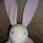 Puff Balls Rattle 13" Bunny in Pink Outfit And Bow Made by North American Bear 2001