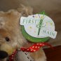 NWT First and Main 10" Tan Teddy Bear Stitche Adorable Small Lovey