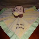 Garanimals Yellow Green My Best Friend Brown Monkey Security Blanket Lovey Baby