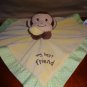 Garanimals Yellow Green My Best Friend Brown Monkey Security Blanket Lovey Baby