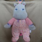Garanimals Musical Plush Hippo Lovey Crib Toy Pink Dots Go To Sleep Little Baby