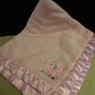 Child of Mine Carter's Pink Blanket Baby Sweet Elephant Polka Dot Satin Trim