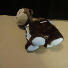 Carters Activity Book 9" Brown Rock Star Monkey Theme Plush Crinkle Squeak Baby Toy