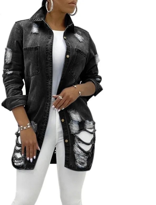 Ripped Denim Jacket