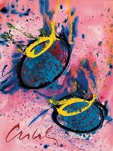 Twin Basket, Offset Lithograph, Dale Chihuly