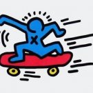 Skateboarder, Offset Lithograph, Keith Haring