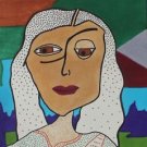Mona Lisa: Homage to Da Vinci, Original Drawing, Chris van der Els