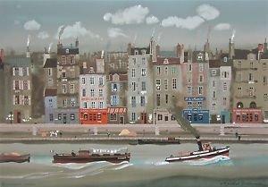 Le Remorqueur, Ltd Ed Lithograph, Michel Delacroix