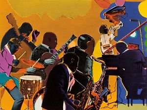 Out Chorus, Ltd Ed Etching, Romare Bearden