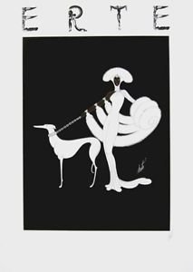 Ebony in White, 1982 Ltd Ed Silk-screen, Ert&Atilde;&copy; - SIGNED!