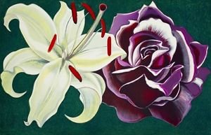 Lily & Rose, Ltd Ed Silk-screen, Lowell Nesbitt