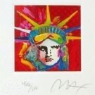 Liberty Head IV, Ltd Ed Lithograph (Mini 3.5" x 3"), Peter Max - SIGNED w/COA